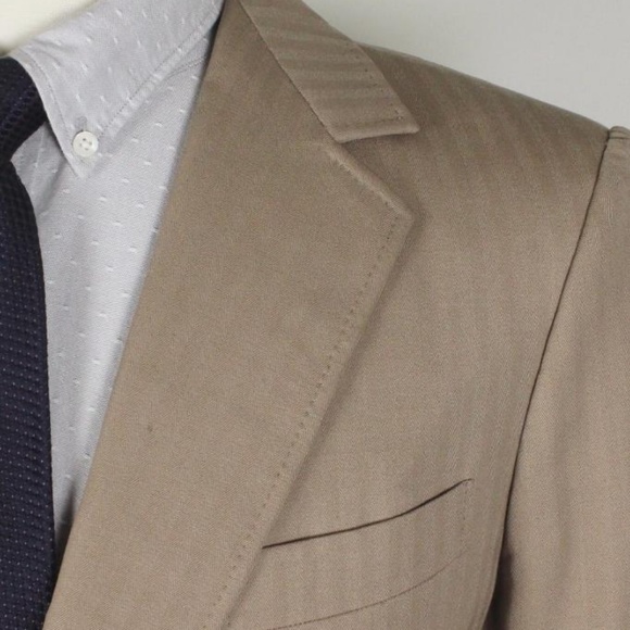 RARE Norman of #SavileRow 40S Beige Sport Coat 611 - Picture 2 of 8